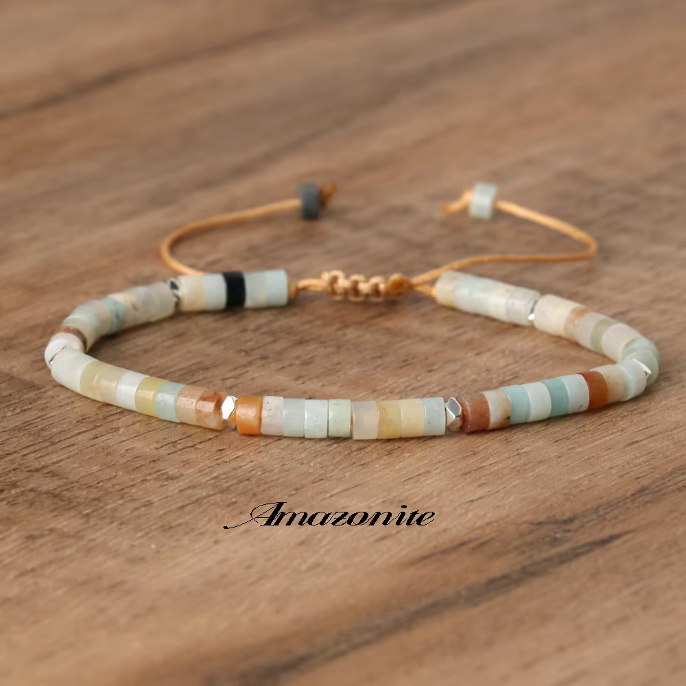 Minimalit Bracelet- Dainty Bracelet, Natural Stone Small Beads Bracelet, Delicate Healing Crystal Yoga Bracelet Gift for Women