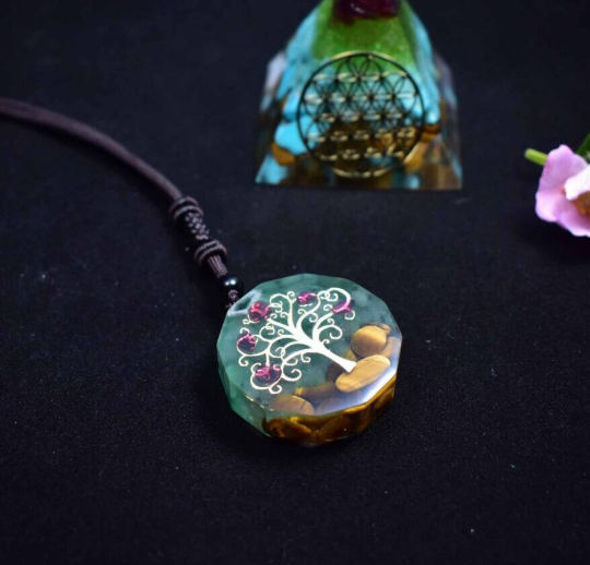 Orgone Pendant Necklace-Tree Of Life Energy Orgonite Necklace