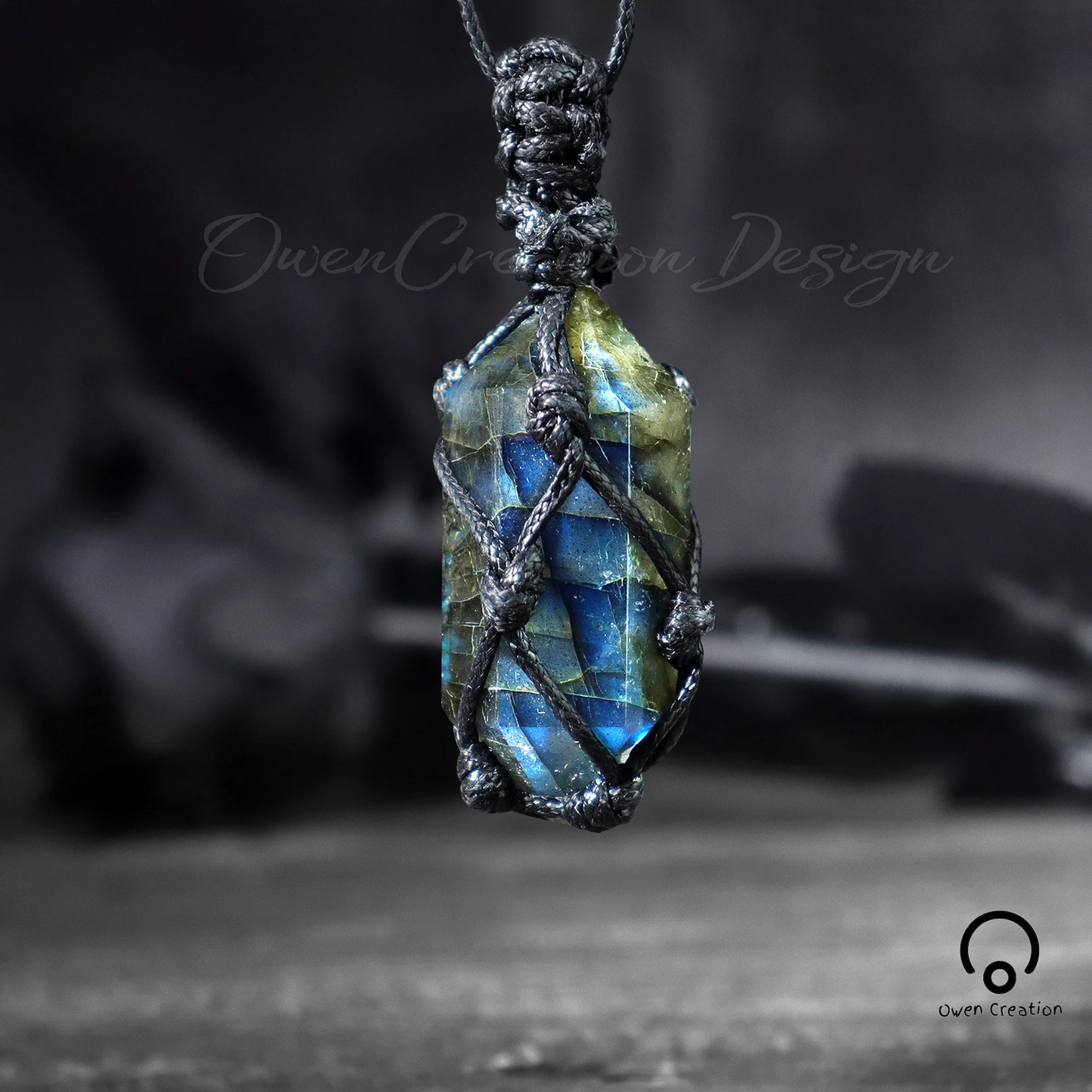 Natural Labradorite Stone Pendant Necklace- Inner Peace Necklace - Gift