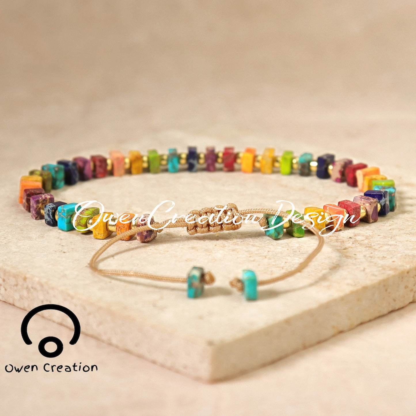 7 Chakras Minimalist Bracelet- Natural Stone Bracelet, Healing Crystal Yoga Dainty Bracelet Gift for Women