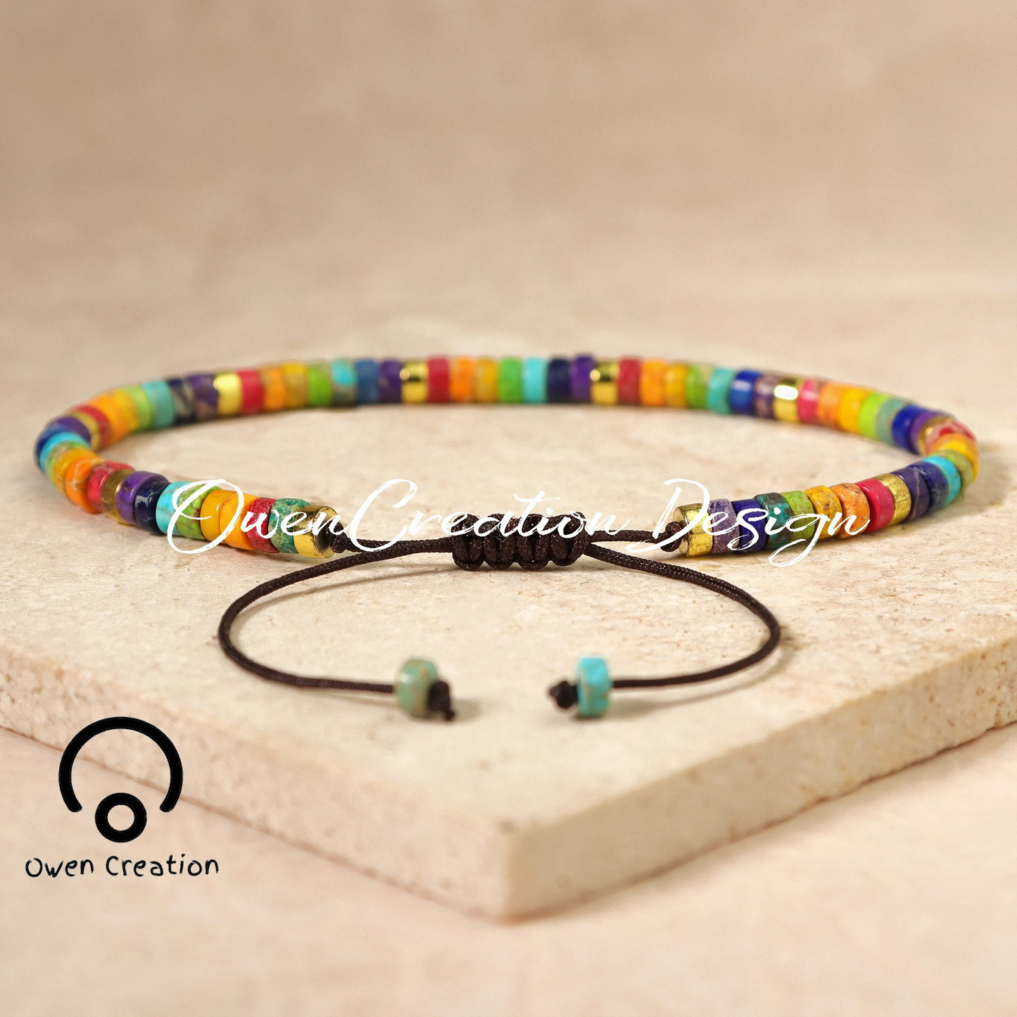 Minimalist Seven Chakras Bracelet- Natural Stone Bracelet, Healing Crystal Yoga Dainty Bracelet Gift for Women