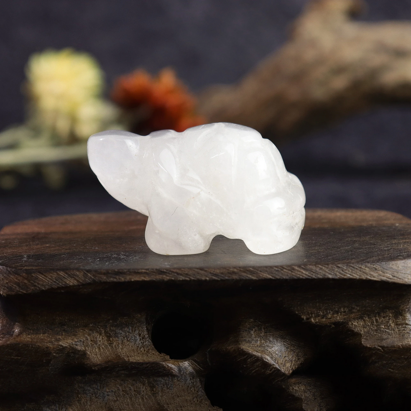 Small Gemstone Turtle, Hand Carved Crystal Tortoise Statue, Crystal Animal, Home Decor, Chakra Crystal Gift, Obsidian Clear Quartz Stone