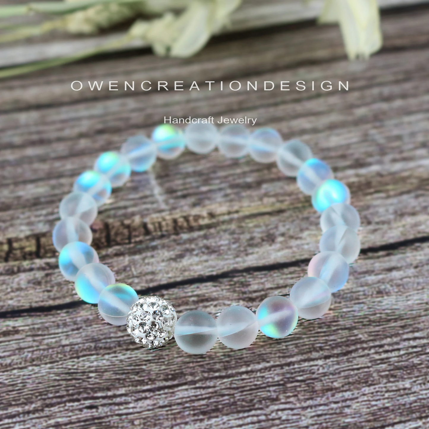 Angel Aura Quartz Bracelet- Healing Crystals and Stones Stretch Bracelet