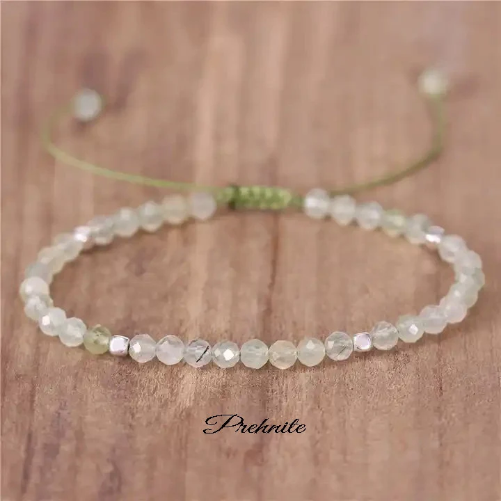 Tibetan Dainty Bracelet, Minimalit Bracelet-,Natural Stone Small Beads Bracelet, Delicate Healing Crystal Yoga  Bracelet Gift for Women