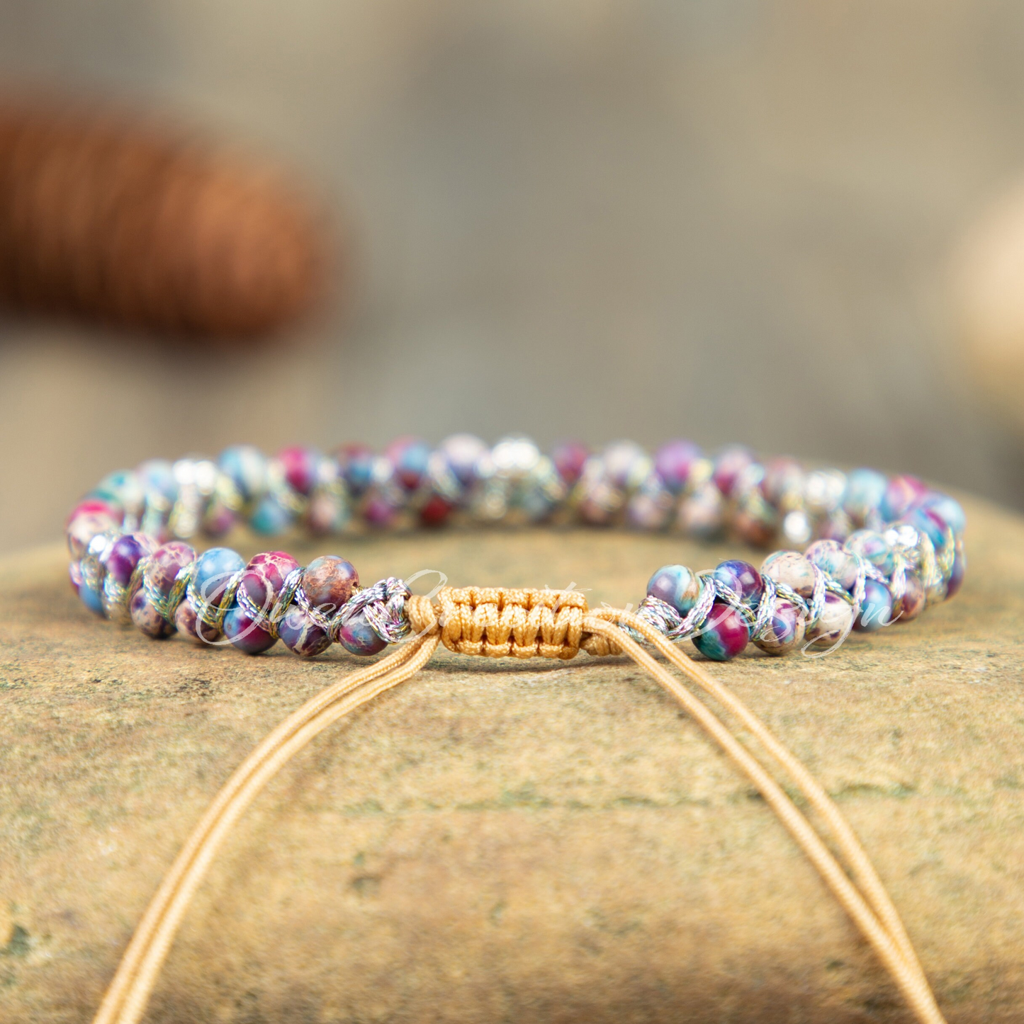 Galaxy Sea Sediment jasper Bracelet-Natural Gemstone Dainty Bracelet