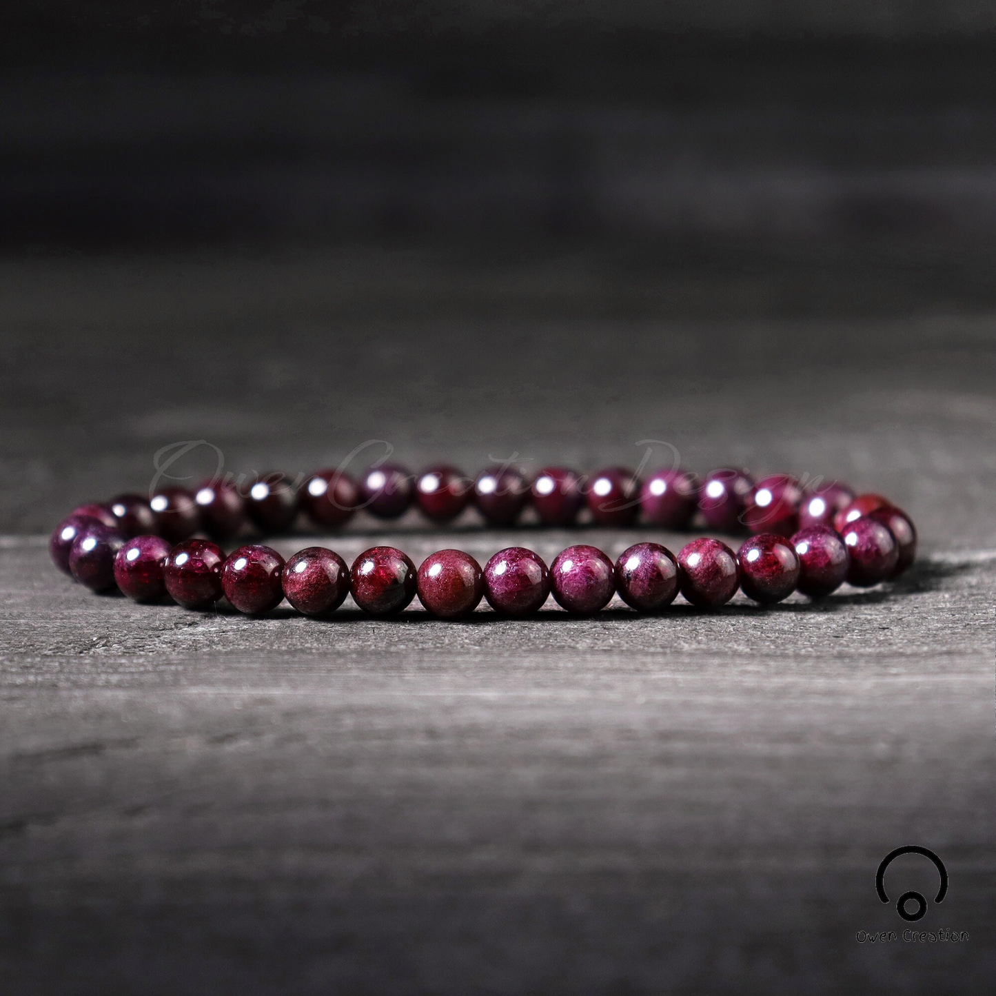 Natural Garnet Stone Bracelet ,Healint Garnet Crystal Dainty Bracelet, January Birthstone