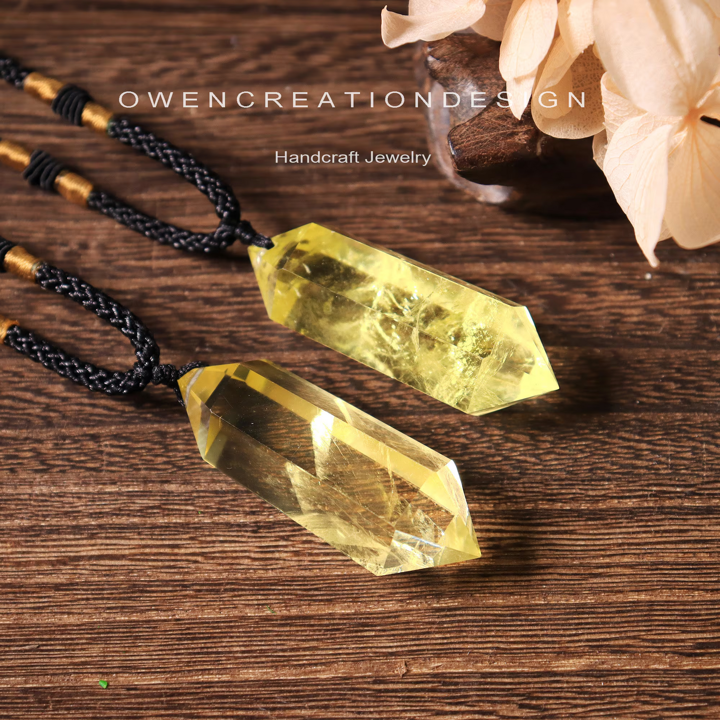 Natural Citrine Pendant Necklace- Citrine Crystal Balance Necklace- Healing Citrine