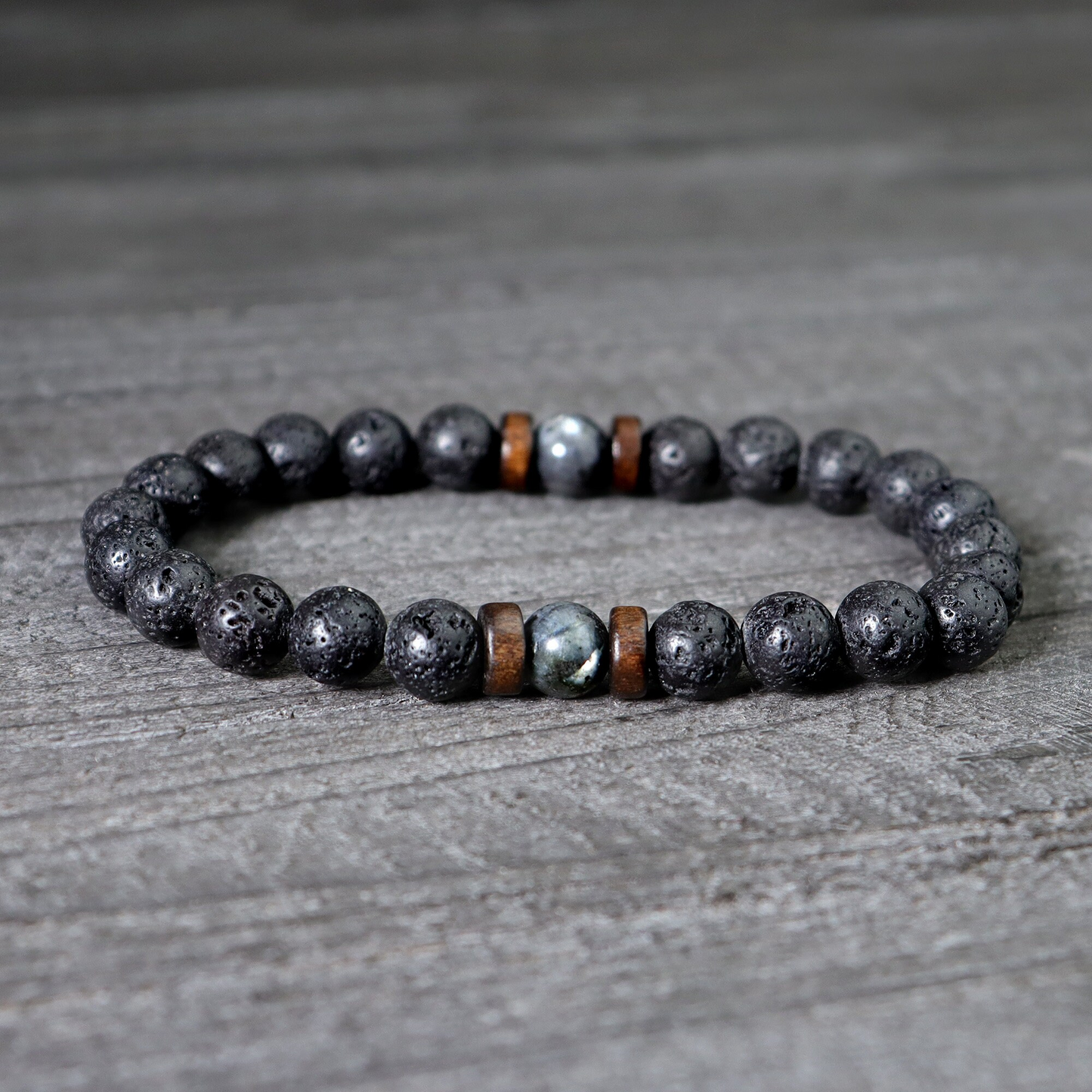 Natural Lava Stone Strength Calming Bracelet