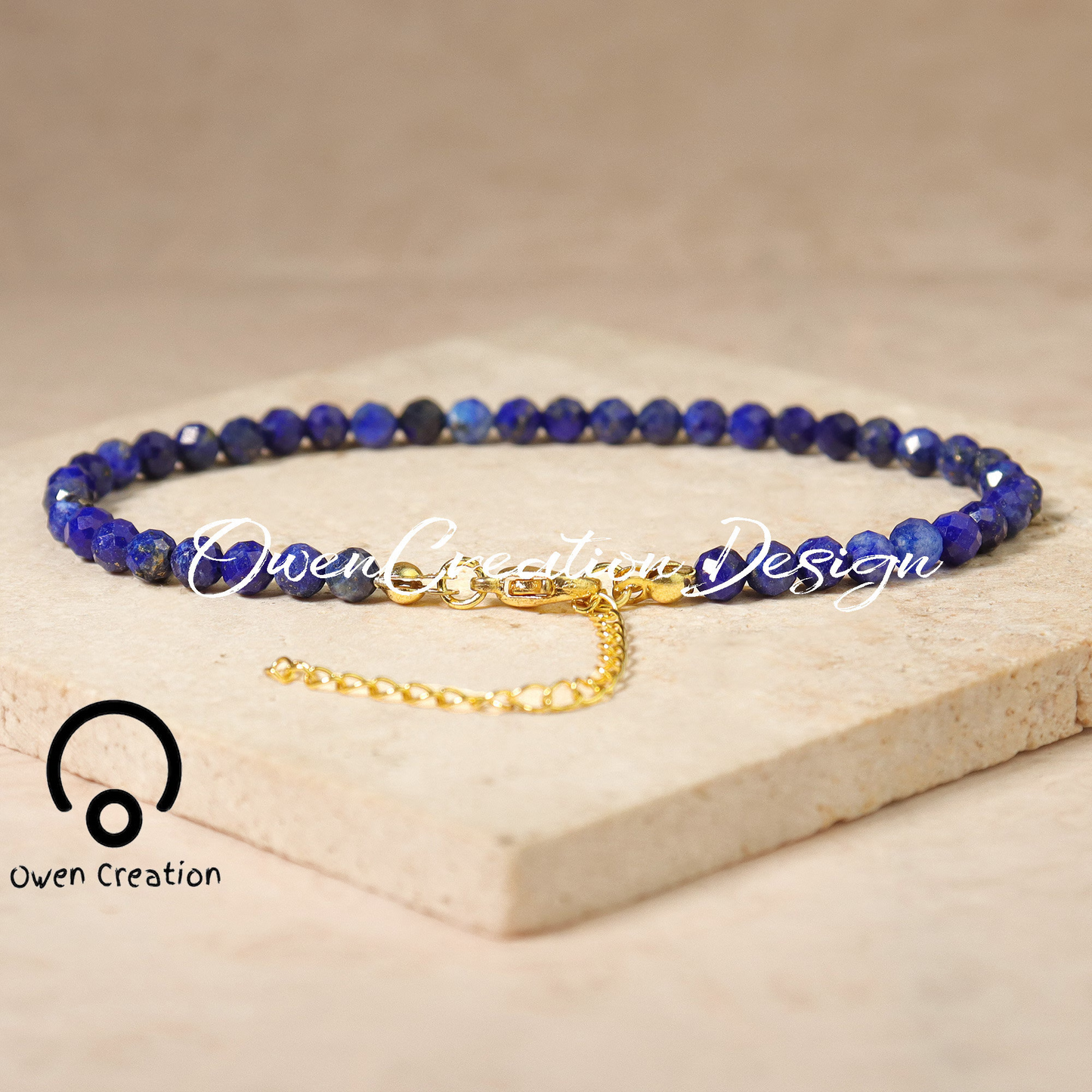Minimalist Bracelet-Lapis Lazuli Bracelet-Natural Stone Grounding Bracelet- Healing Crystal Yoga Dainty Bracelet