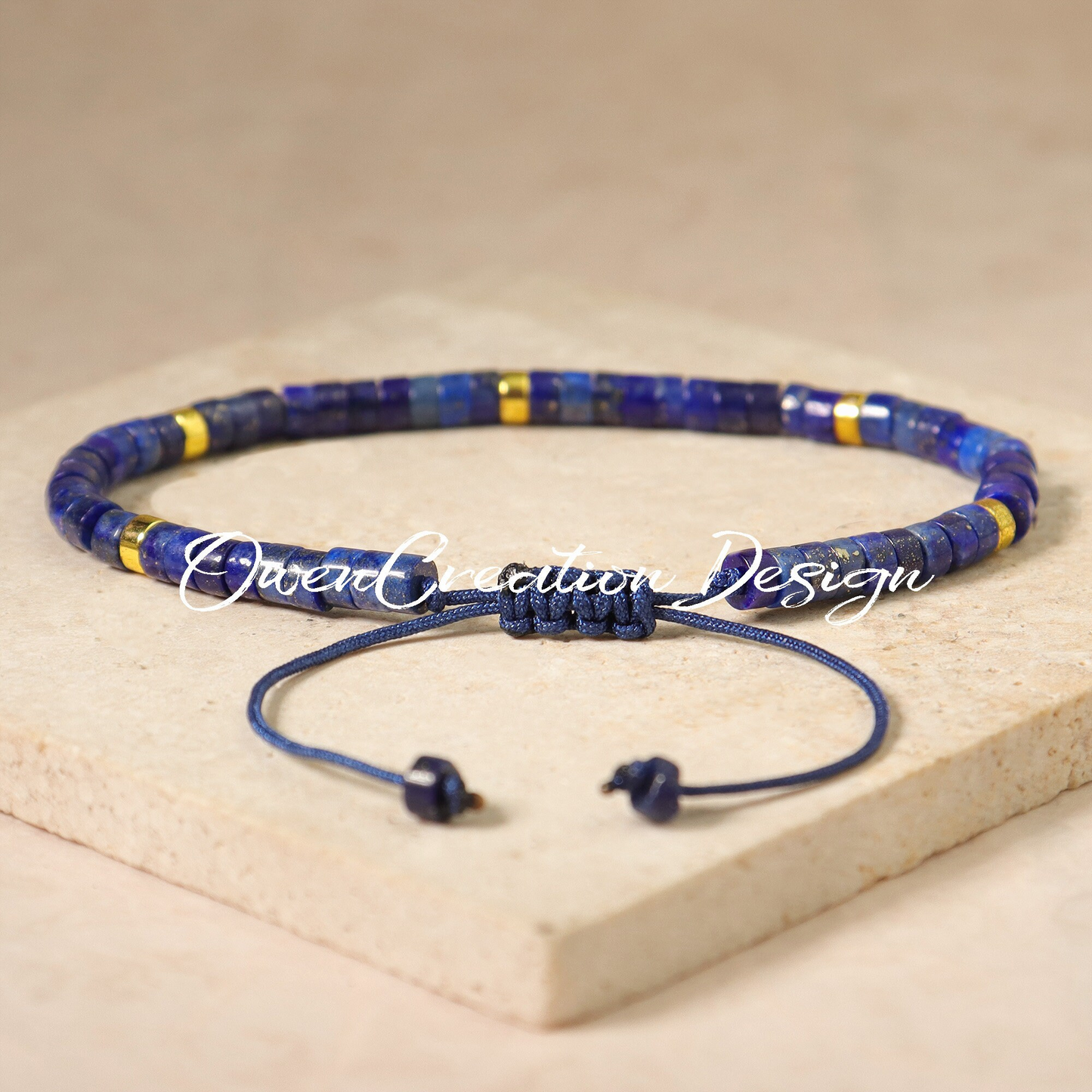 Minimalist Lapis Lazuli Dainty Bracelet-Natural Stone Grounding Bracelet- Healing Crystal Yoga Minmalist Bracelet