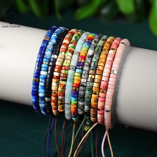 Tiny Beads Dainty Bracelet, Minimalit Bracelet-,Natural Stone Small Beads Bracelet, Delicate Healing Crystal Yoga  Bracelet Gift for Women