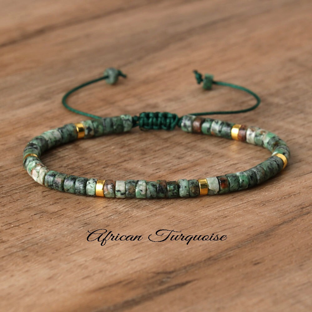 Tiny Beads Dainty Bracelet, Minimalit Bracelet-,Natural Stone Small Beads Bracelet, Delicate Healing Crystal Yoga  Bracelet Gift for Women