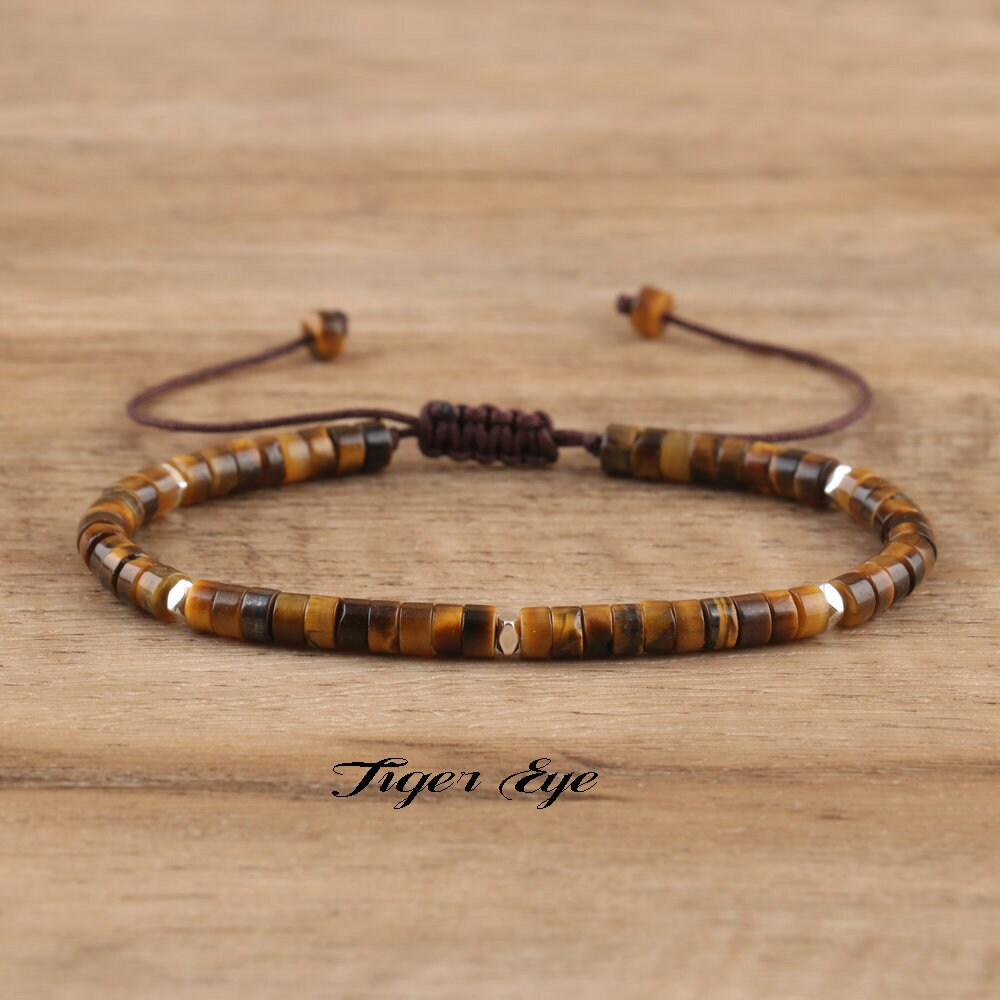 Minimalit Bracelet- Dainty Bracelet, Natural Stone Small Beads Bracelet, Delicate Healing Crystal Yoga  Bracelet Gift for Women
