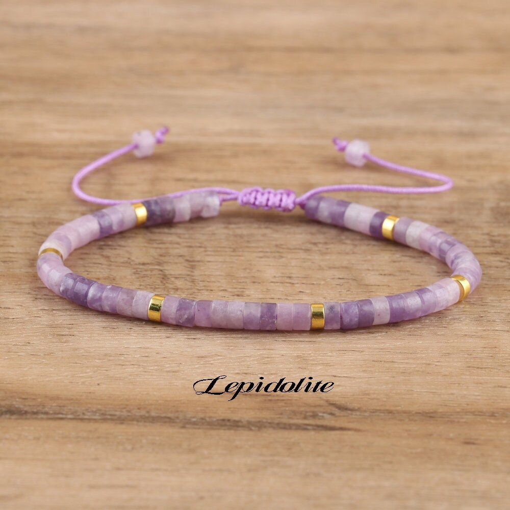 Minimalit Bracelet- Dainty Bracelet, Natural Stone Small Beads Bracelet, Delicate Healing Crystal Yoga  Bracelet Gift for Women