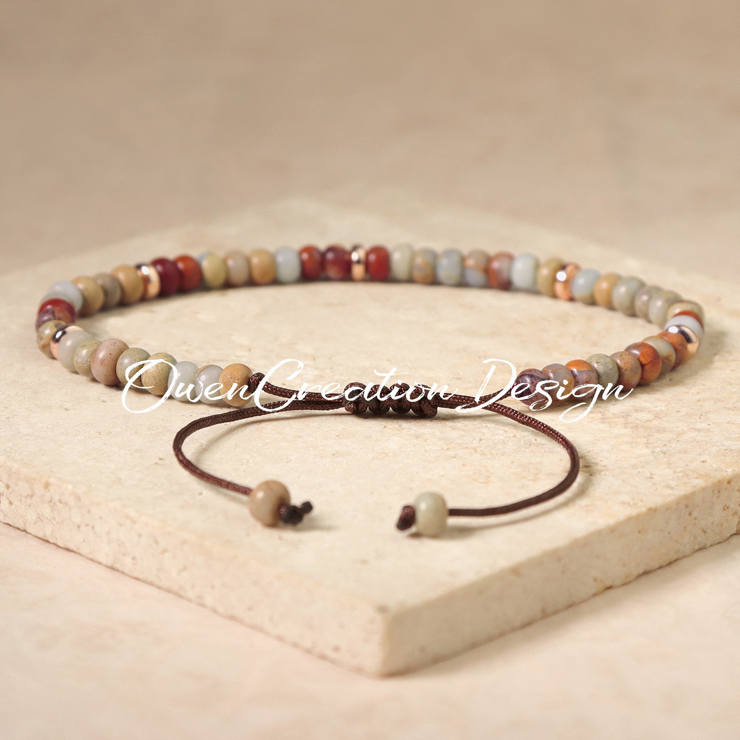 Minimalist Bracelet-African Opal Dainty Bracelet-Natural Stone Grounding Bracelet- Healing Crystal Yoga Bracelet Gift for Women