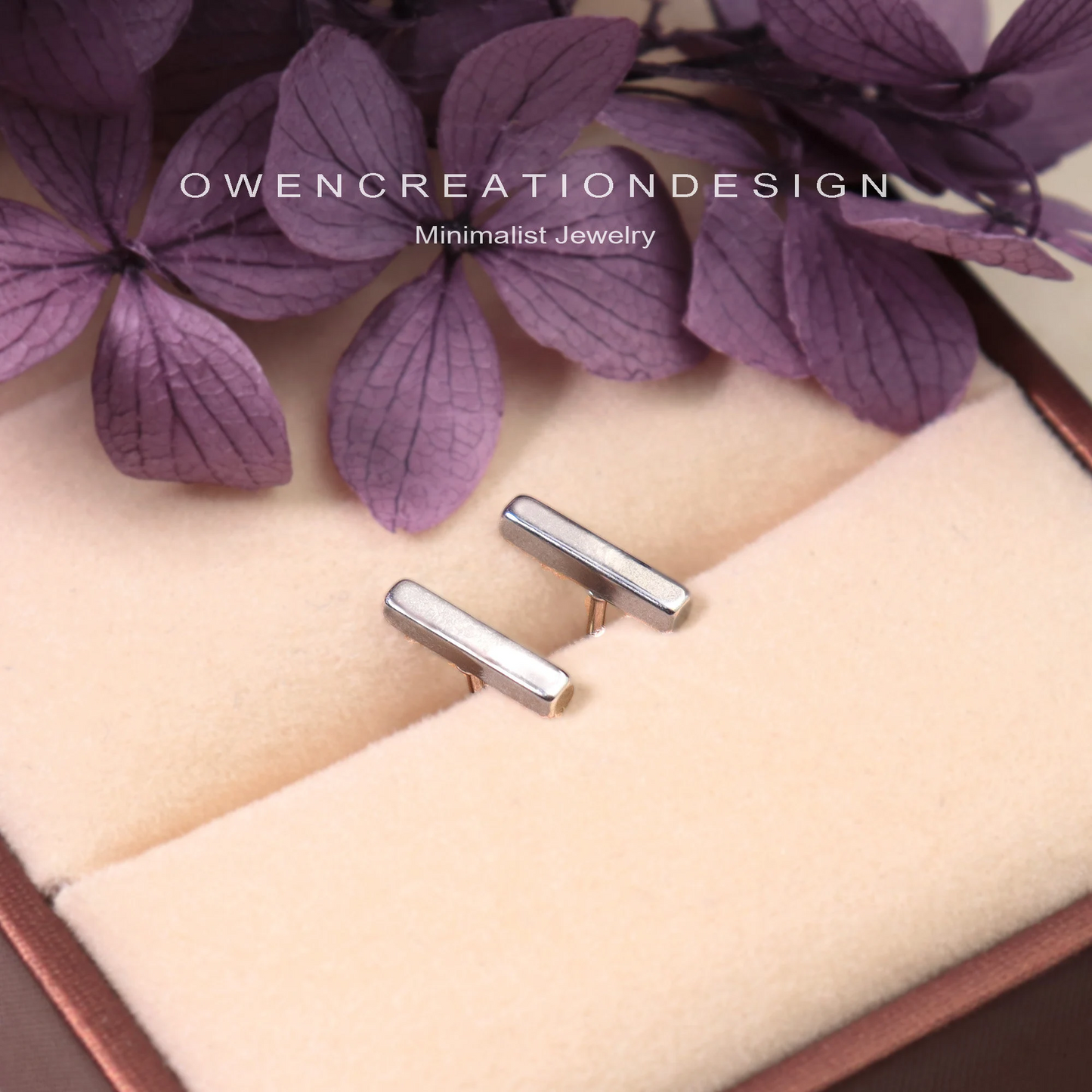 Minimalist Bar Stud Earrings,Dainty Line Stud Earrings,Tiny T Earrings Slim Bar Studs,Gold and Silver Stainless Steel Earrings