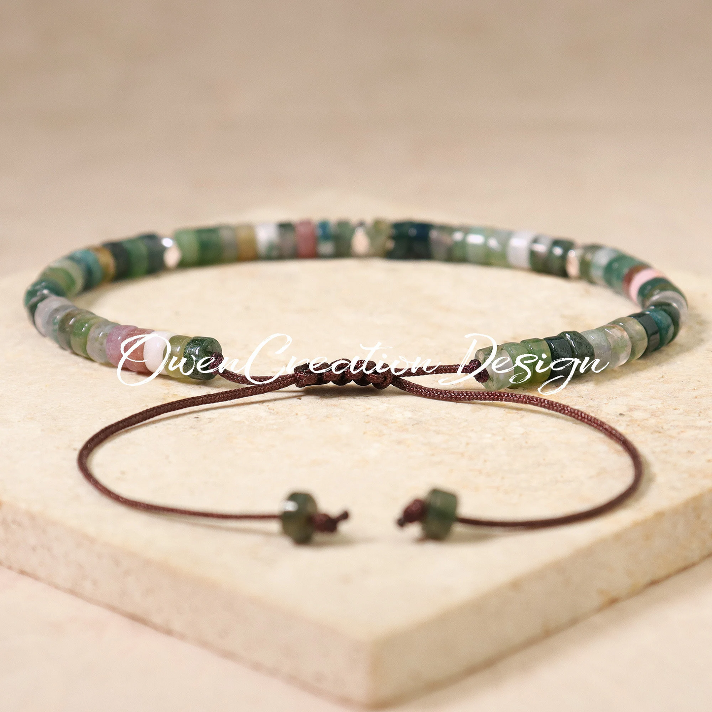 Minimalist Bracelet, Natural India Agate Bracelet, Minimal Dainty Bracelet, Healing Crystal Yoga Bracelet