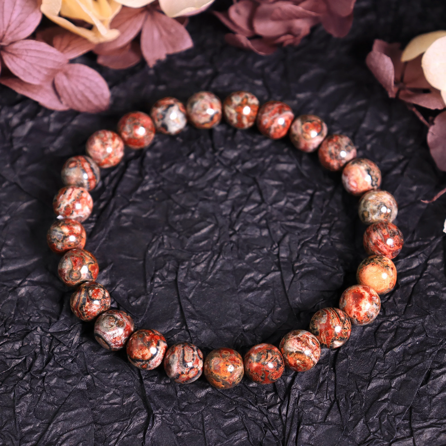 Brecciated Jasper Bracelet-Natural Gemstone Grounding Bracelet-Healing Crystal Yoga Bracelet