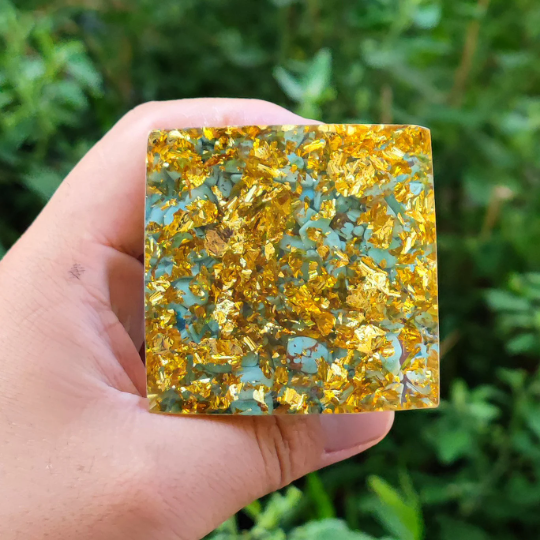 Sagittarius Orgonite Pyramid-Lapis Lazuli Crystal Sphere Turquoise Orgone Pyramid