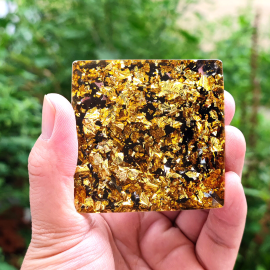 Tiger Eye Reiki Meditation Orgonite Pyramid-Home Office Decor Obsidian Orgone Pyramid