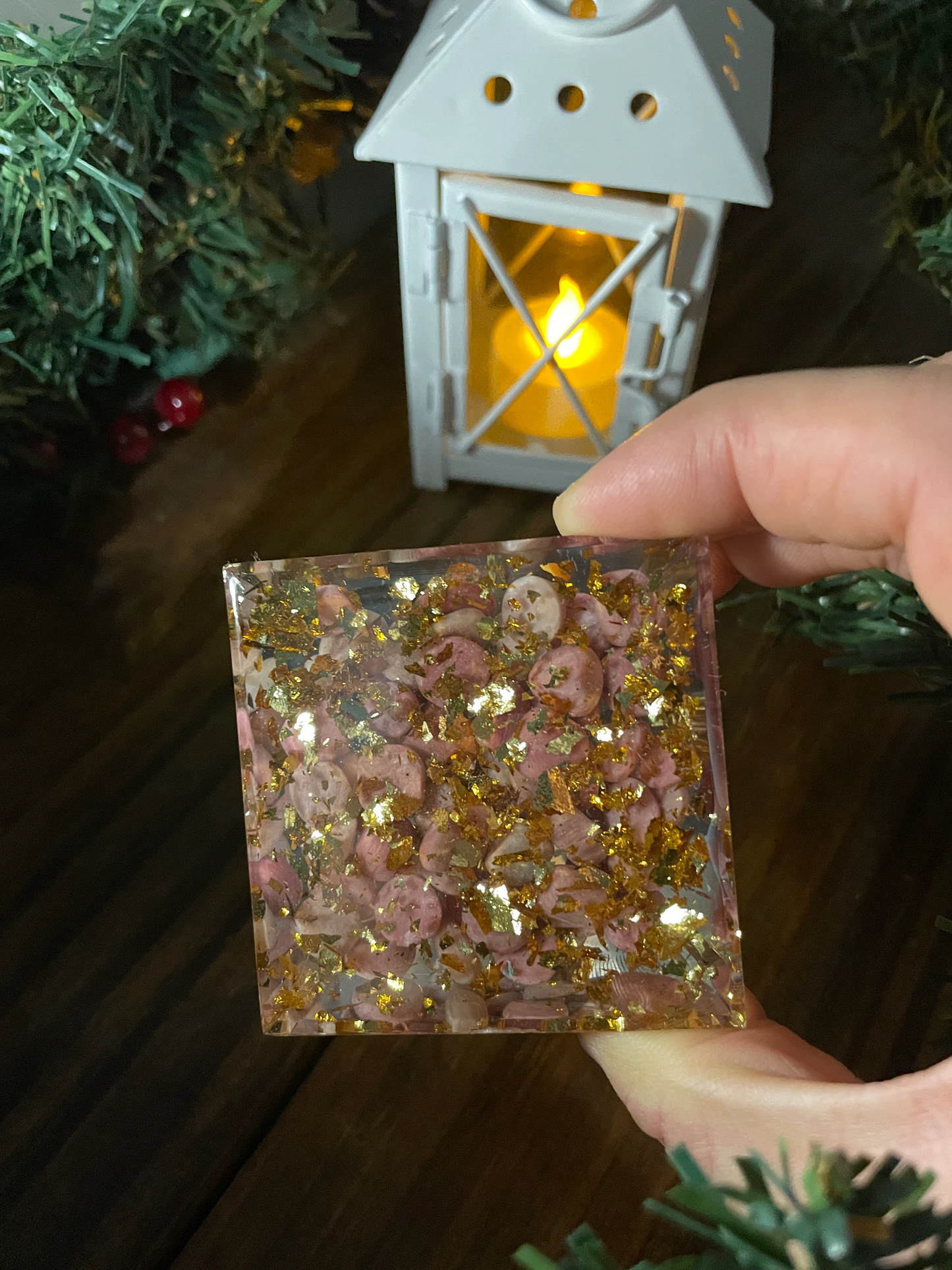 Tree of Life Pyramid-Amethyst Stone Balance Reiki Meditation Crystal Orgonite Pyramid-Positive Energy Generator Healing EMF Protection