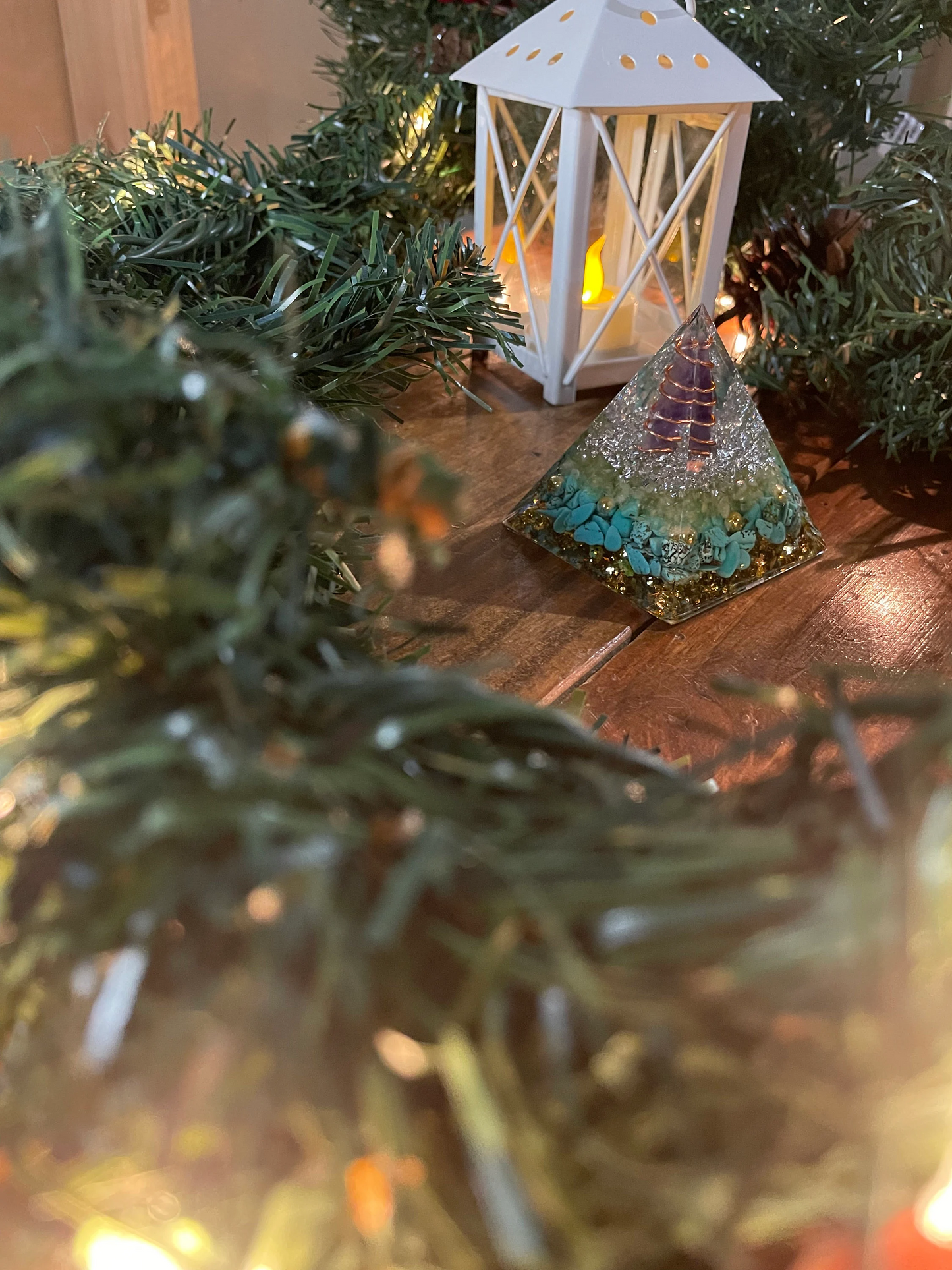 Orgonite Pyramid, Energy Generator, Labradorite, Orgone Pyramid, EMF Protection, Healing and Meditation, Metaphysical Gift, Reiki Chakra