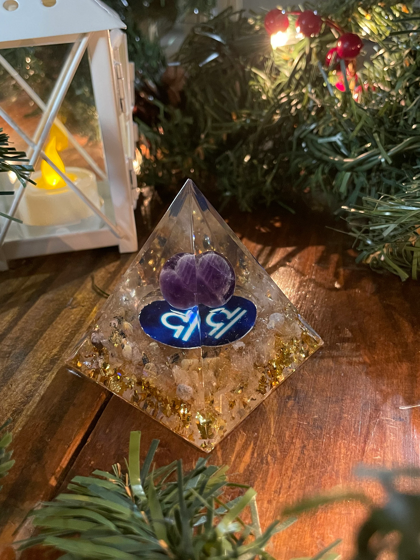 Libra Orgone Pyramid-Reiki Healing- Natural Crystal Meditation stone- Energy Generator- EMF Protection- Home Decor